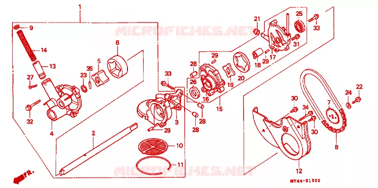 POMPE A HUILE Honda MOTO 1500 GOLD-WING 1993  GL1500AP
