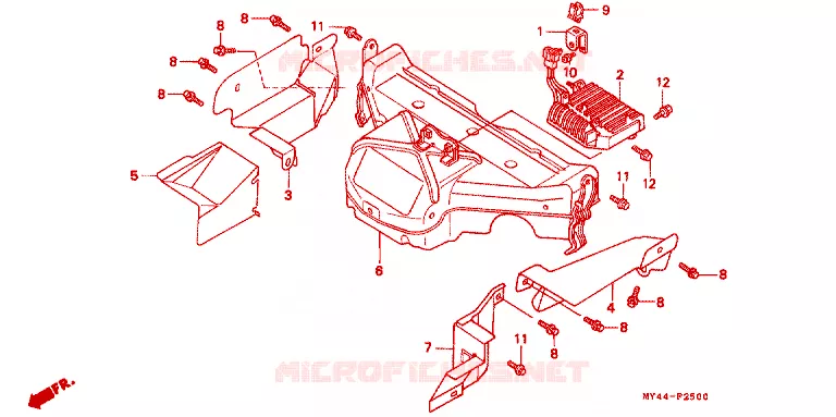 PROTECTION DE CHAMBRE Honda MOTO 1500 GOLD-WING 1993  GL1500AP
