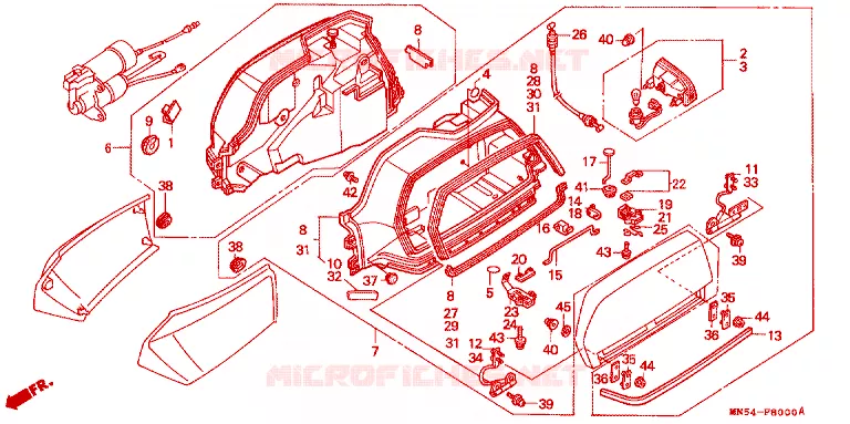 VALISES LATERALES Honda MOTO 1500 GOLD-WING 1990  GL1500L