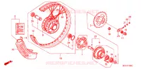 ROUE ARRIERE pour Honda LITTLE CUB 50 de 2000