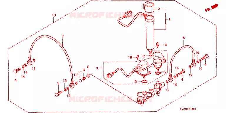 DISTRIBUTEUR D'AIR Honda MOTO 1500 GOLD-WING 1999  GL1500AX