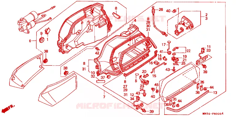 VALISES LATERALES Honda MOTO 1500 GOLD-WING 1990  GL1500IL