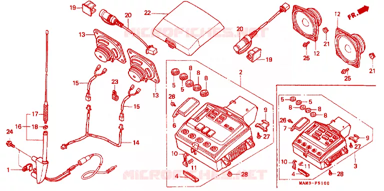 RADIO Honda MOTO 1500 GOLD-WING 1995  GL1500SES