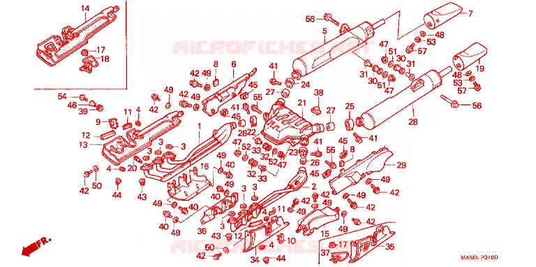 SILENCIEUX D'ECHAPPEMENT Honda MOTO 1500 GOLD-WING 2000  GL1500SEY