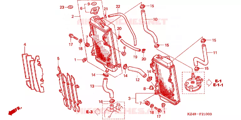 RADIATEUR Honda MOTO 125 CR 2002  CR125R2