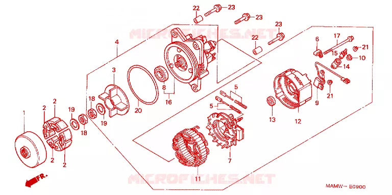 ALTERNATEUR Honda MOTO 1500 GOLD-WING 1998  GL1500SEW