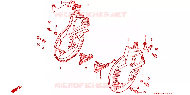 CACHES DISQUES Honda MOTO 1500 GOLD-WING 1998  GL1500SEW