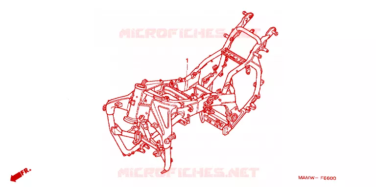 CADRE Honda MOTO 1500 GOLD-WING 1998  GL1500SEW