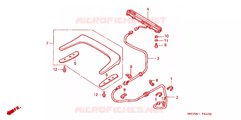 FEU STOP SUPERIEUR Honda MOTO 1500 GOLD-WING 1998  GL1500SEW
