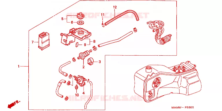 POMPE A ESSENCE - FILTRE Honda MOTO 1500 GOLD-WING 1998  GL1500SEW