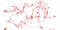 PEDALE   BEQUILLE pour Honda GL 1500 GOLD WING SE de 2000