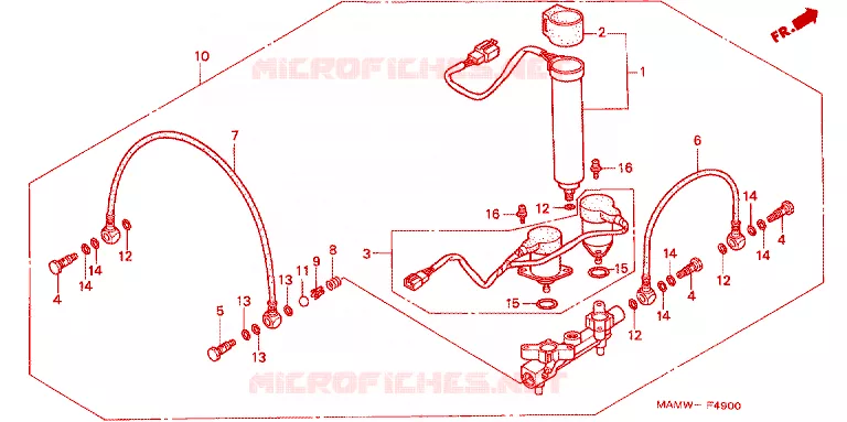DISTRIBUTEUR D'AIR Honda MOTO 1500 GOLD-WING 2000  GL1500SEY