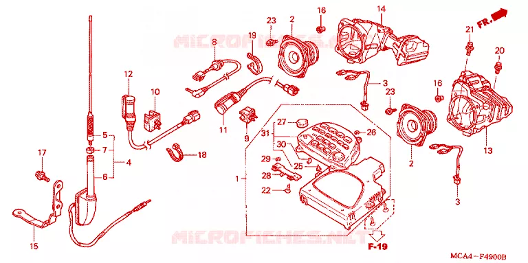 RADIO Honda MOTO 1800 GOLD-WING 2002  GL18002