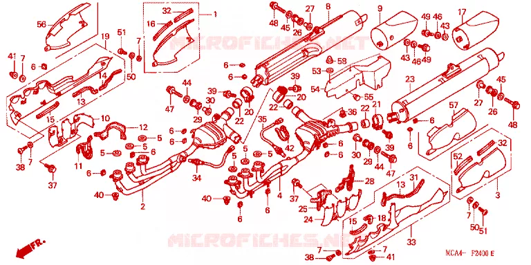 SILENCIEUX D'ECHAPPEMENT Honda MOTO 1800 GOLD-WING 2002  GL18002