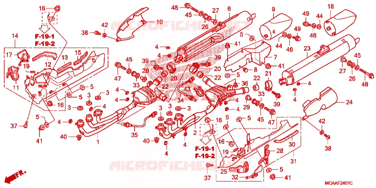 SILENCIEUX D'ECHAPPEMENT Honda MOTO 1800 GOLD-WING 2009  GL18009