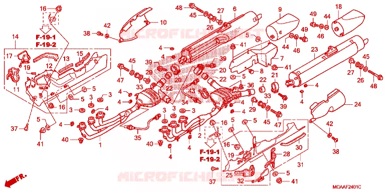 SILENCIEUX D'ECHAPPEMENT Honda MOTO 1800 GOLD-WING 2009  GL18009