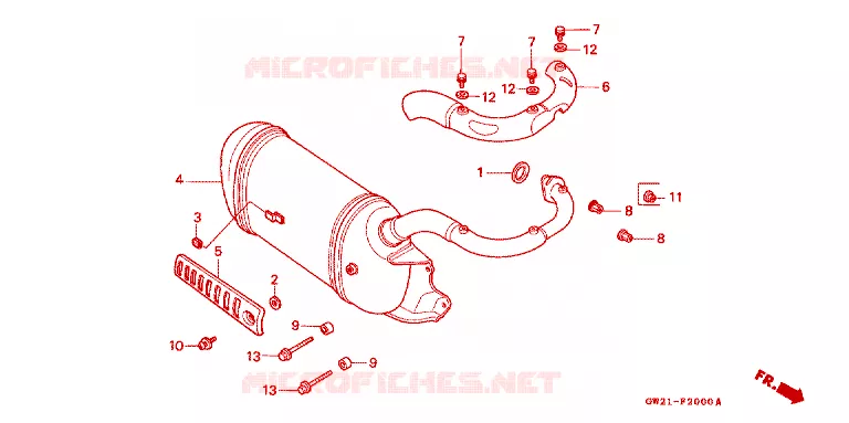 SILENCIEUX D'ECHAPPEMENT Honda SCOOTER 50 LEAD 1993  NH50MP