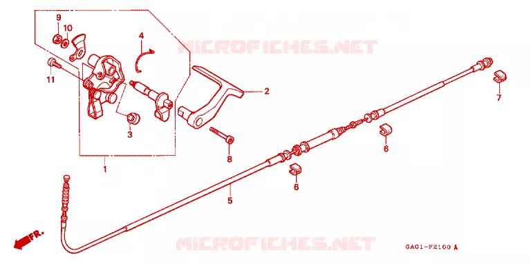 FREIN DE PARKING Honda SCOOTER 50 GYRO 2006  TC505