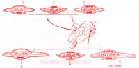 AUTOCOLLANTS pour Honda TACT 50 de 1994