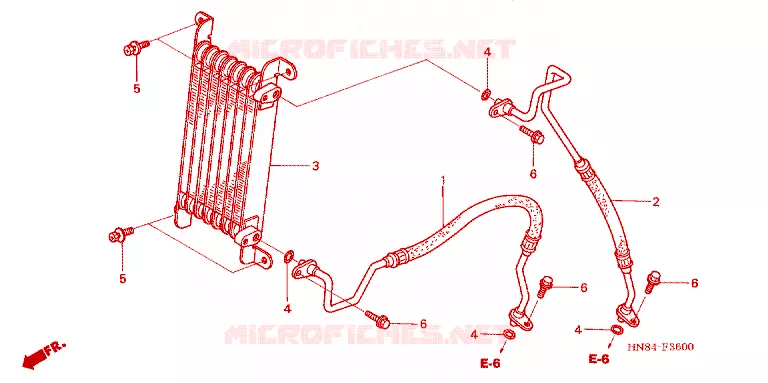 RADIATEUR D'HUILE Honda ATV 650 FOURTRAX 2004  TRX650FGA4
