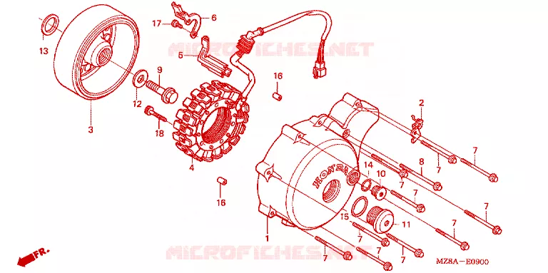 ALTERNATEUR Honda MOTO 600 SHADOW 2002  VT600CD2