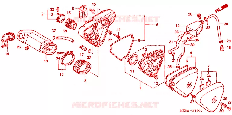 FILTRE A AIR Honda MOTO 600 SHADOW 2000  VT600CD2Y