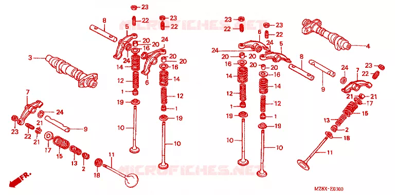 ARBRE A CAMES Honda MOTO 600 SHADOW 2003  VT600CD3