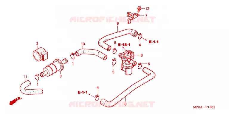 COMMANDE INJECTION D'AIR SOUPAPE Honda MOTO 600 SHADOW 2004  VT600CD4