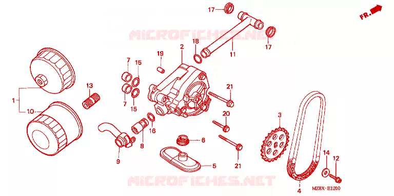 POMPE A HUILE Honda MOTO 600 SHADOW 1999  VT600CDX