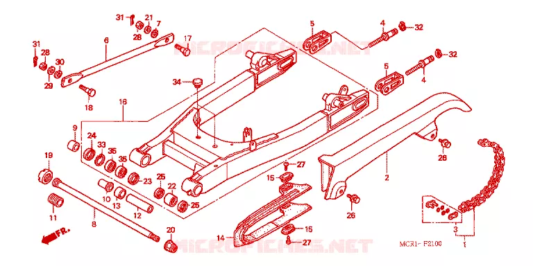 BRAS OSCILLANT Honda MOTO 750 SHADOW 2003  VT750DCB3