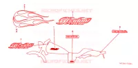 AUTOCOLLANTS pour Honda SHADOW VT 750 SPIRIT D de 2005