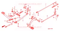 PEDALE pour Honda SHADOW VT 750 SPIRIT D de 2005