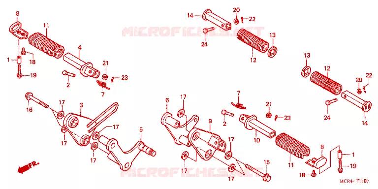 REPOSE PIED Honda MOTO 750 SHADOW 2005  VT750DCB5_A
