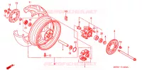 ROUE ARRIERE pour Honda VTR 1000 SUPER HAWK BLUE de 2003