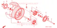 ROUE ARRIERE pour Honda VTR 1000 SUPER HAWK BLUE de 2003