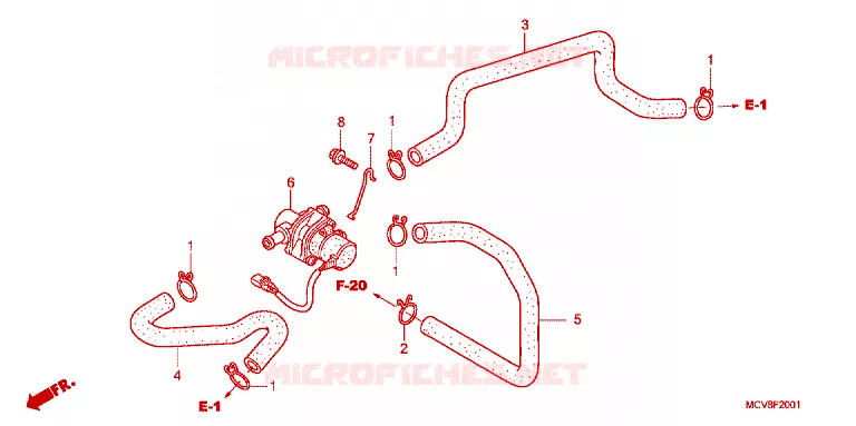 COMMANDE INJECTION D'AIR SOUPAPE Honda MOTO 1800 VTX 2006  VTX1800N26