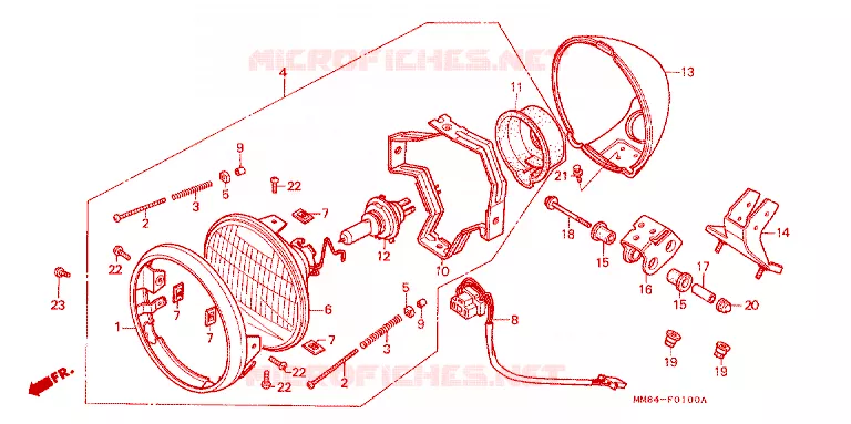 PHARE Honda MOTO 1100 SHADOW 1992  VT1100CN