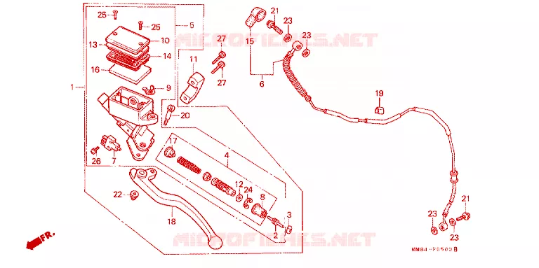 MAITRE-CYLINDRE Honda MOTO 1100 SHADOW 1993  VT1100CP