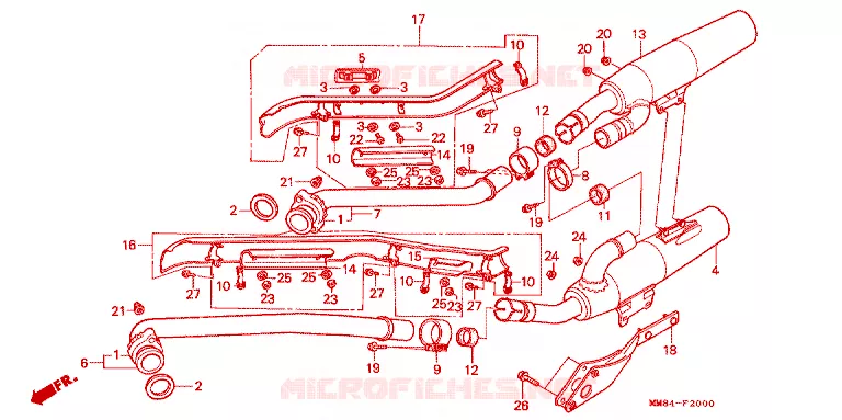 SILENCIEUX D'ECHAPPEMENT Honda MOTO 1100 SHADOW 1993  VT1100CP