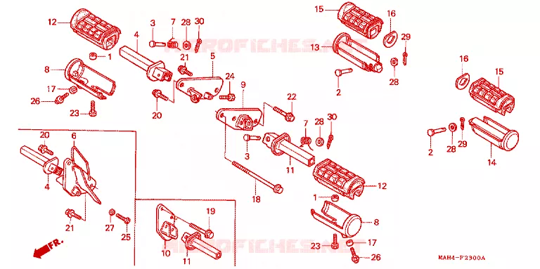 REPOSE PIED Honda MOTO 1100 SHADOW 1995  VT1100CS