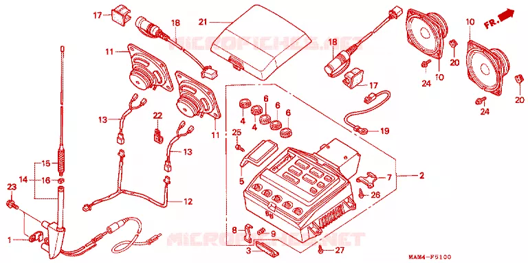RADIO Honda MOTO 1500 GOLD-WING 1996  GL1500SET
