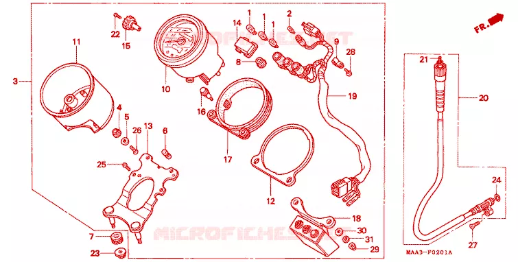 COMPTEUR Honda MOTO 1100 SHADOW 1995  VT1100C2S