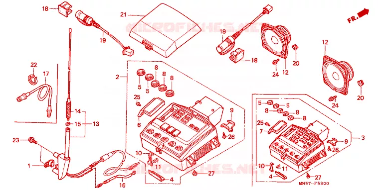 RADIO Honda MOTO 1500 GOLD-WING 1990  GL1500SEL