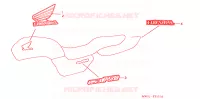 AUTOCOLLANTS pour Honda CB 750 BLACK de 1994
