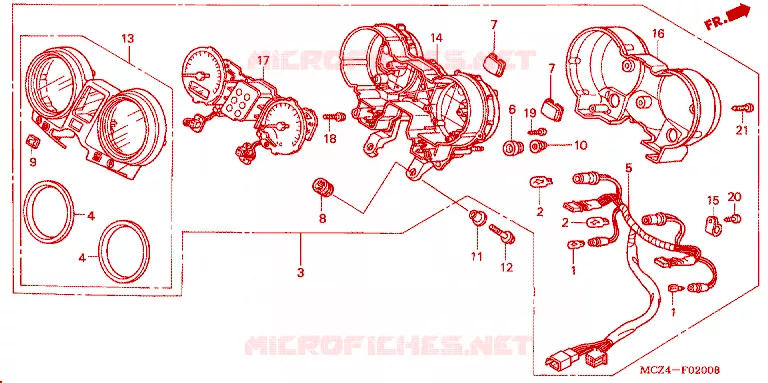 COMPTEUR Honda MOTO 900 HORNET 2004  CB900F4