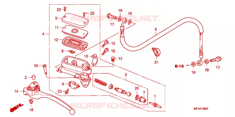 MAITRE-CYLINDRE Honda MOTO 1000 CBF 2008  CBF10008