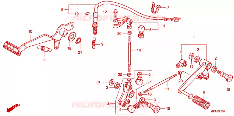 PEDALE Honda MOTO 1000 CBF 2008  CBF10008