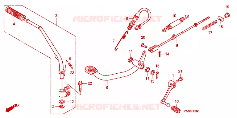 PEDALE - KICK Honda MOTO 110 CB 2014  CBF110E