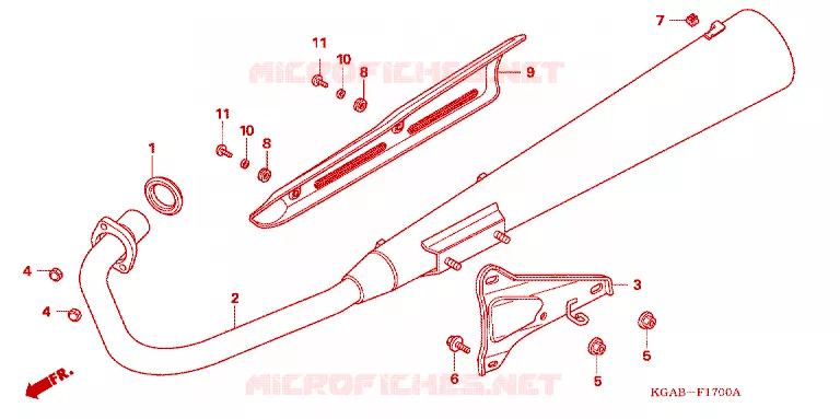 SILENCIEUX D'ECHAPPEMENT Honda MOTO 125 CG 2002  CG125KS2