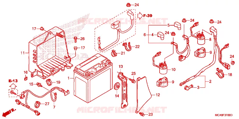 BATTERIE Honda MOTO 1800 GOLD-WING 2013  GL1800D